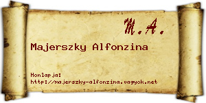 Majerszky Alfonzina névjegykártya